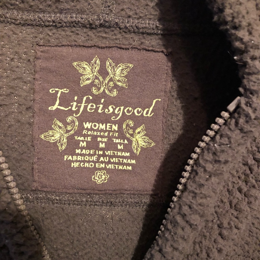 Life Is Good size M brown fleece